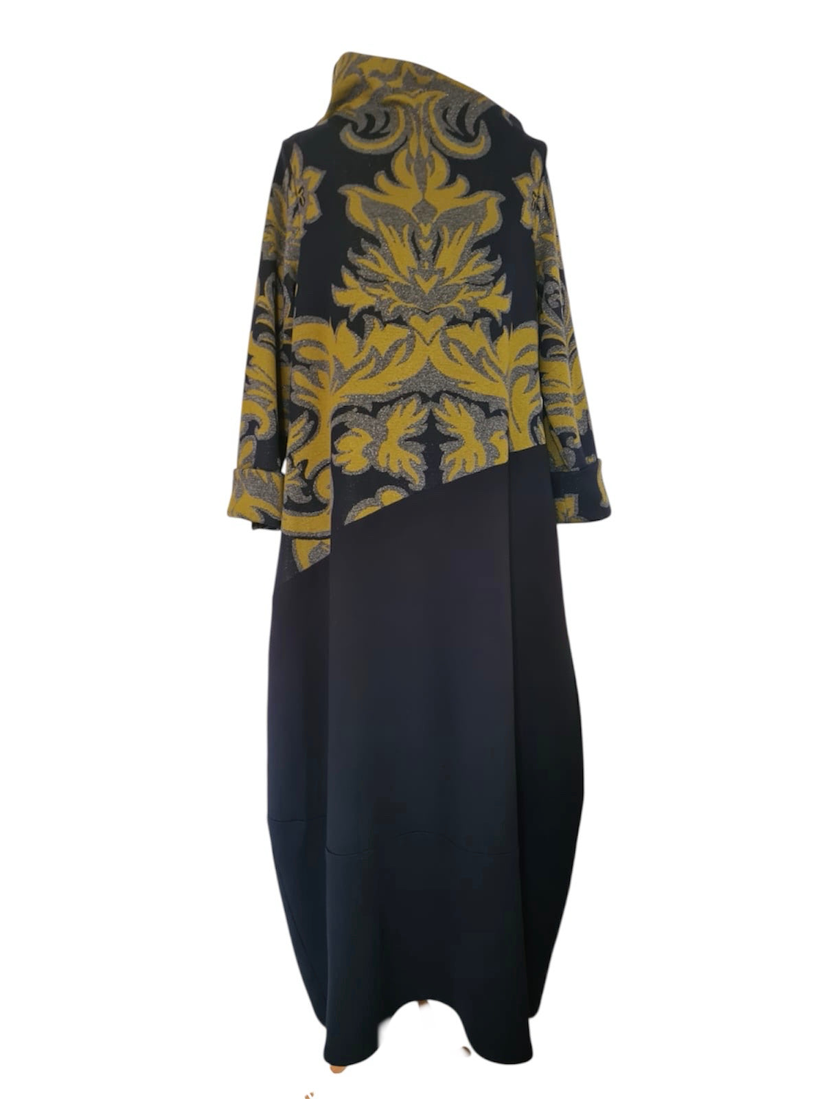 Abito I13 in punto milano con inserti di jersey