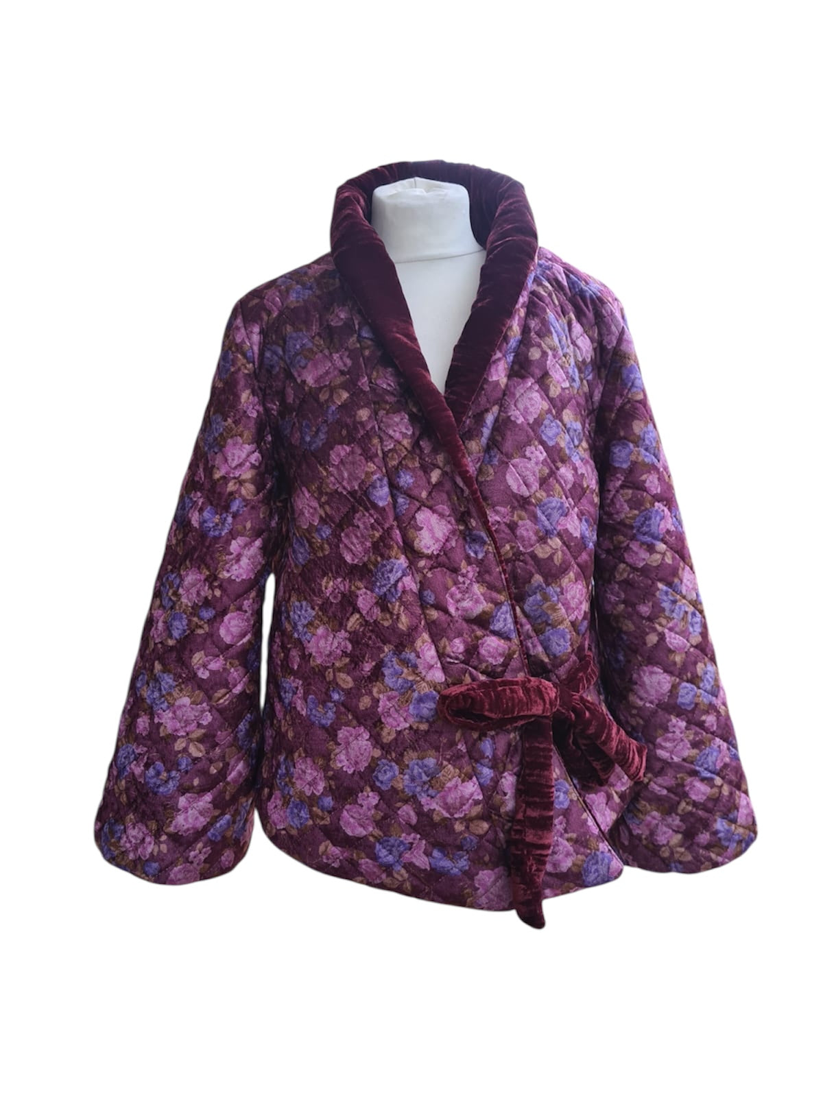 Kimono I11 in velluto trapuntato