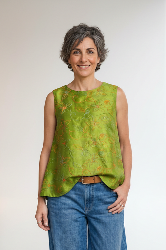 Blusa in seta ricamata P/E 134